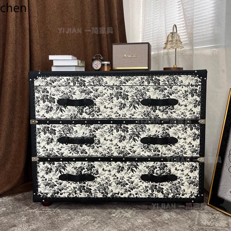 HXL medieval style dining side cabinet, advanced sense hard box, silei three buckets flower storage cabinet, corner cabinet