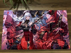 YuGiOh Red Cartesia, The Virtuous TCG CCG Mat Trading Card Game Mat Table Playmat Mouse Pad Desk Gaming Playing Mat Mousepad