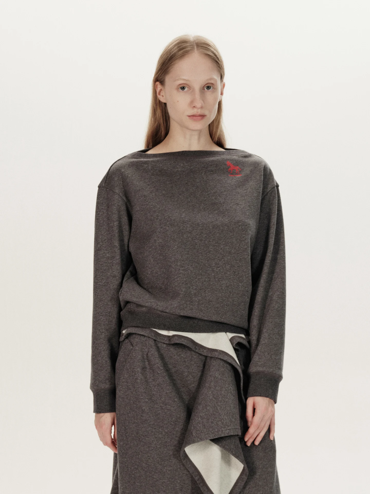 

Худи с вышивкой, лимитированная серия, необработанный дизайн, смесь хлопка и полиэстера, зимняя коллекция 2025 года