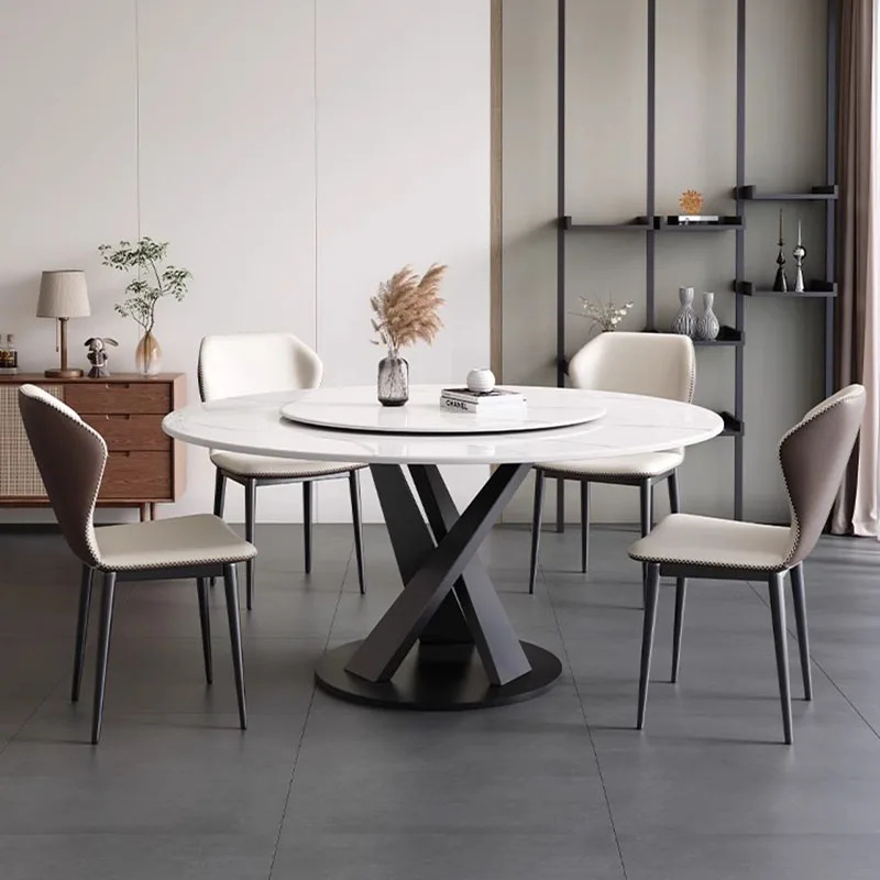 

Center Restaurant Dining Table Chairs Designer Round Kitchen Dining Table Hallway Bistro Mesas De Comedor Kitchen Furniture