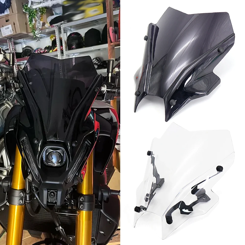

For YAMAHA MT-09 MT 09 MT09 FZ-09 FZ09 2021 2022 2023 Motorcycle Accessories Windshield Sport Windscreen Screen Wind Deflector