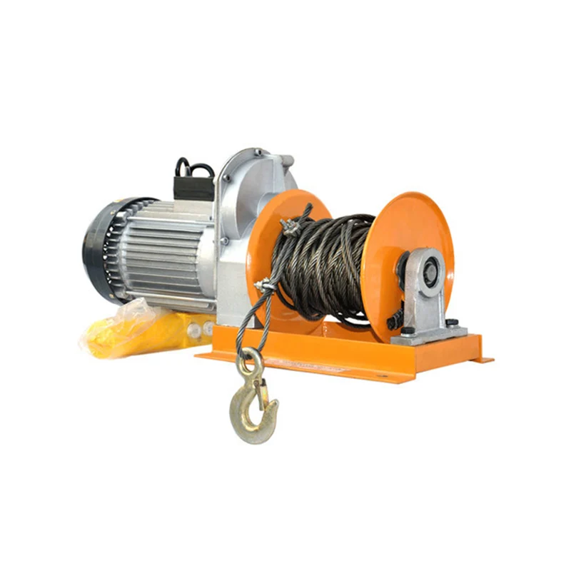 220V Single-Phase Electric Hoist, Small Motor Lifting Crane for Building Decoration & Home Use
