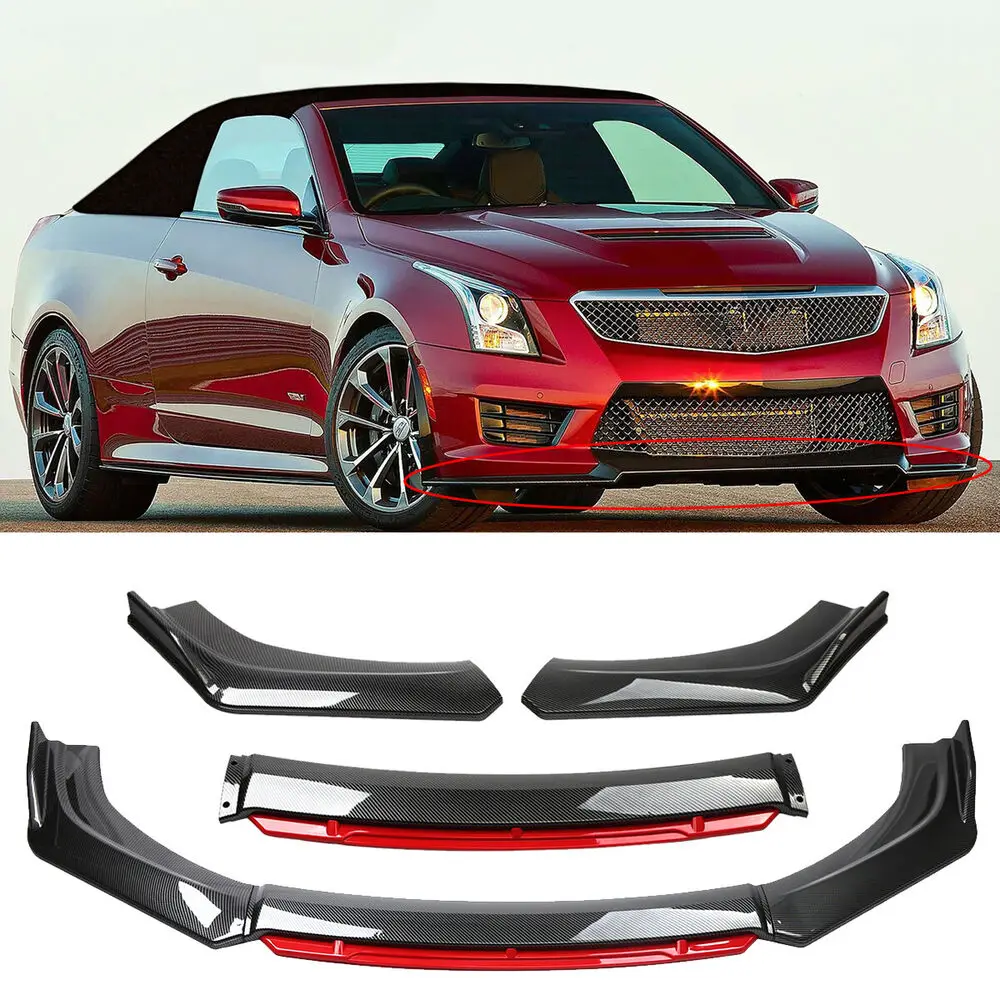 LAICY For Cadillac ATS ATS-V 2013-2019 Car Front Bumper Lip Chin Spoiler Splitter Diffuser Body Kits Trim Air Dam Protector