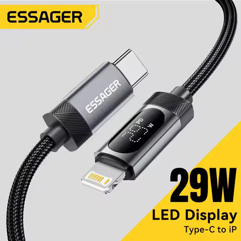 Essager USB C Cable For iPhone 14 13 12 11 Pro PD 29W Fast Charging Type C To Lighting Digital Dispaly Cable For iPad Macbook