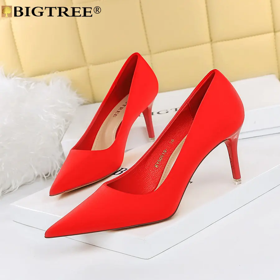 

Туфли-лодочки женские на шпильке 7,5 см, с острым носком