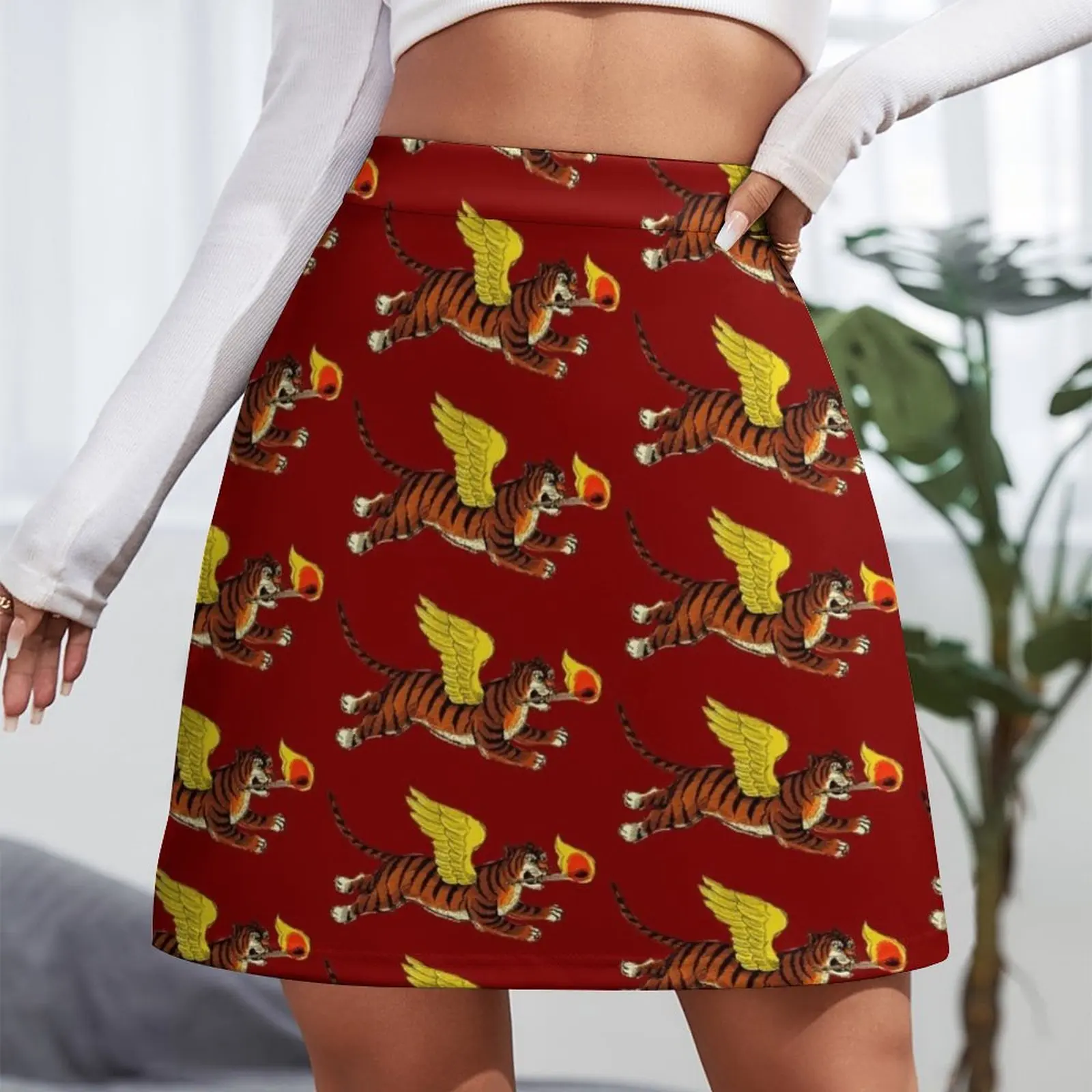 Tiger, Tiger - flying tiger Mini Skirt shorts skirt sets Women clothing chic and elegant woman skirt