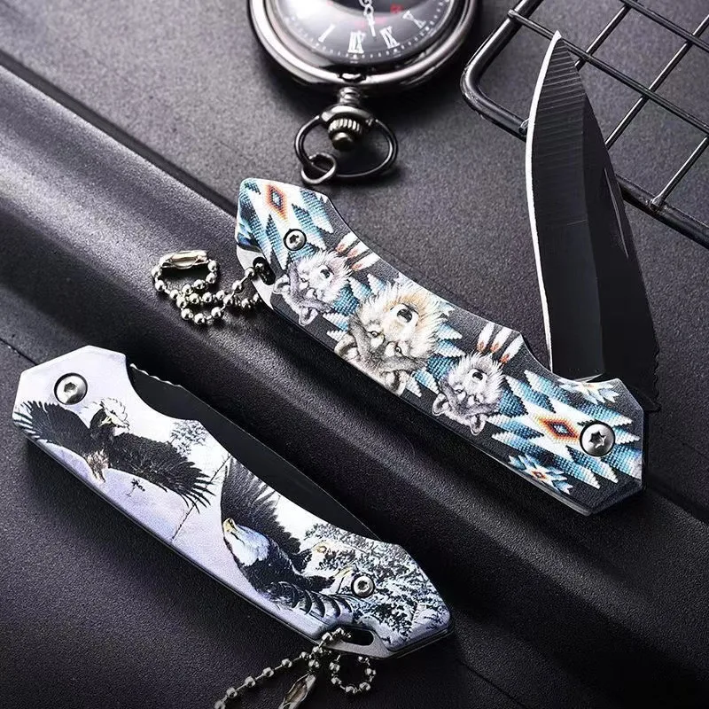 Knife Folding knife Outdoor pocket knife Folding knife Wilderness camping portable stainless steel outdoor knife fruit knife Ver