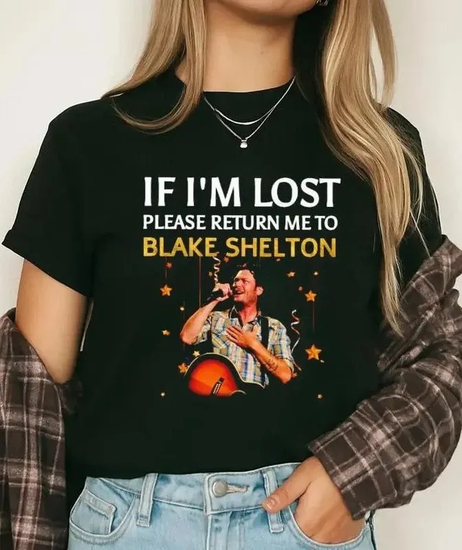 Blake Shelton Merch T-shirt Men Short Sleeve Tee Unisex Tops Clothes Causal Female Y2K Tops