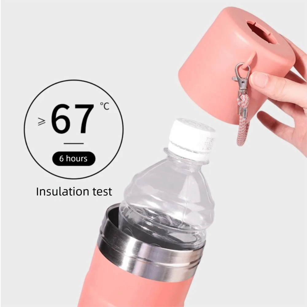 

Новая вакуумная чашка объемом 600 мл, мультяшная керамическая соломенная термобутылка 316, большая емкость, кружка для воды из нержавеющей стали