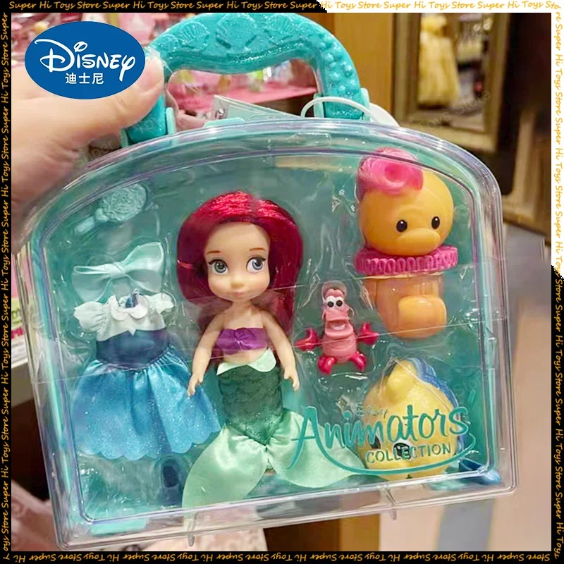 

Disney Snow White Tinker Bell Cinderella Sleeping Beauty Long-Haired Mermaid Aisha Anna Princess Doll Small Gift Box Set Toys