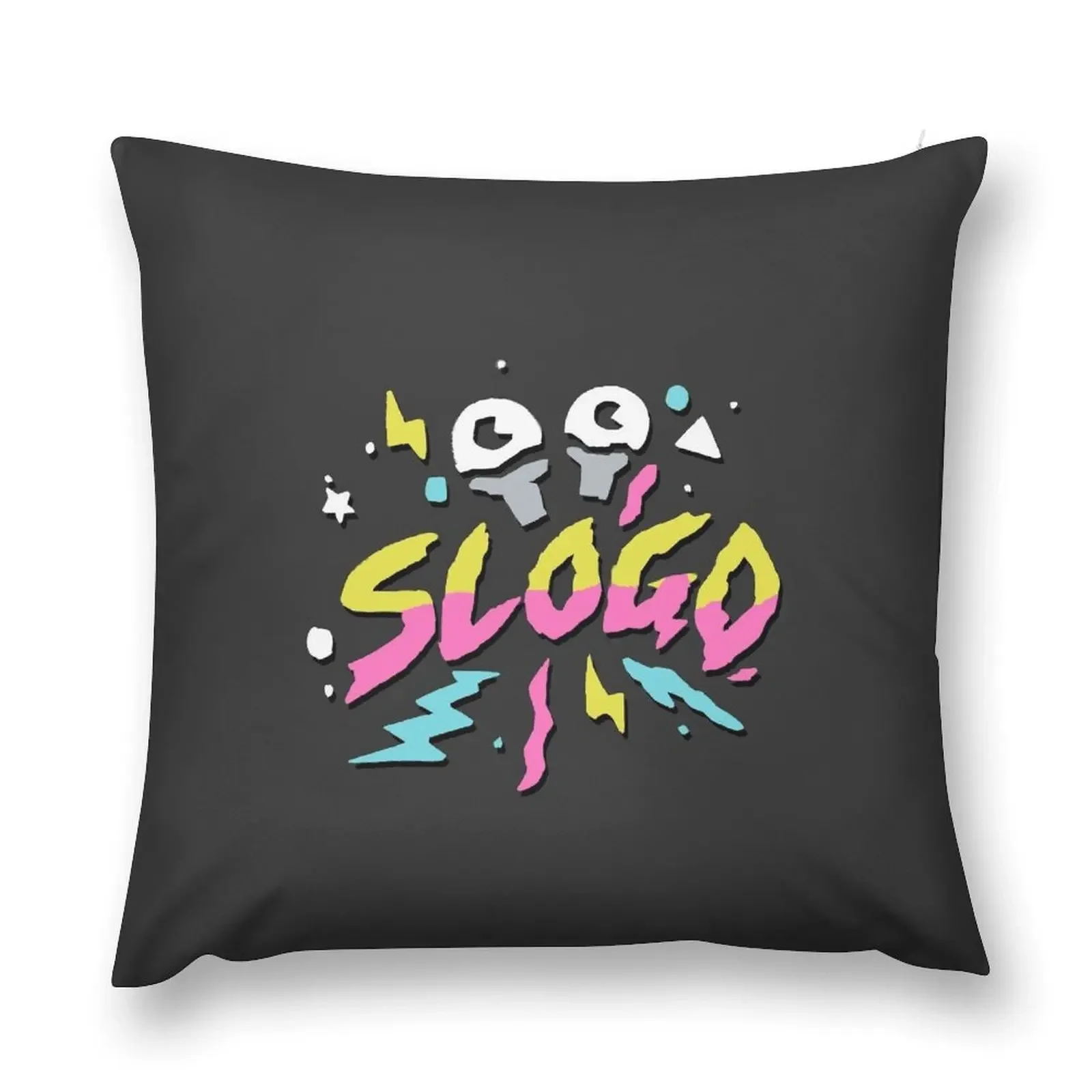 Retro Look Slogo Logo Throw Pillow Elastic Cover For Sofa Sofa Cushions Covers pillow