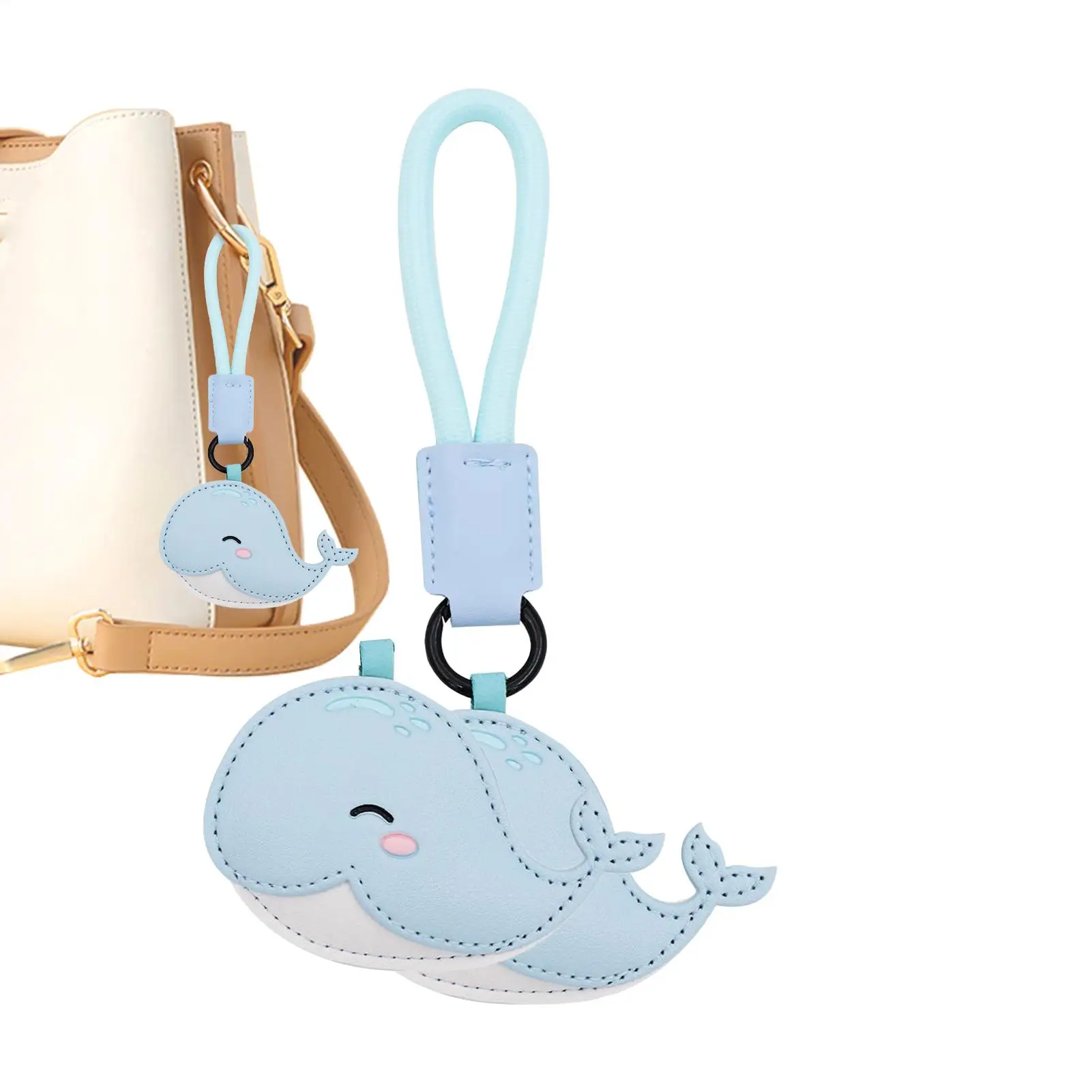 Ciondolo per borsa Delfino Balena Squalo Animale Portachiavi Ciondolo Simpatico ciondolo in pelle Decorazione per adulti Borsa per bambini Borsa per zainetto Casa