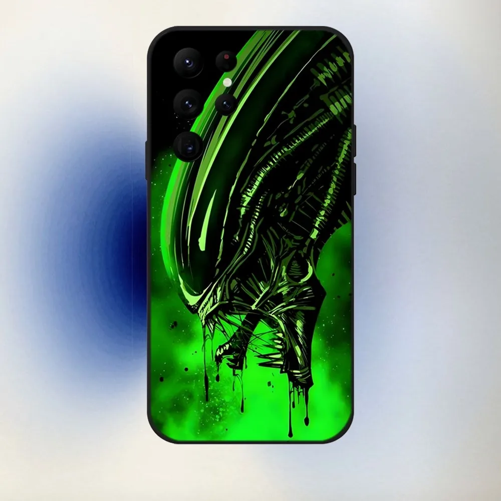 Movie Alien Xenomorph  Phone Case For Samsung S24,23,22,30,21,10,9,Ultra,Plus,Lite,FE,5G Black Soft Case