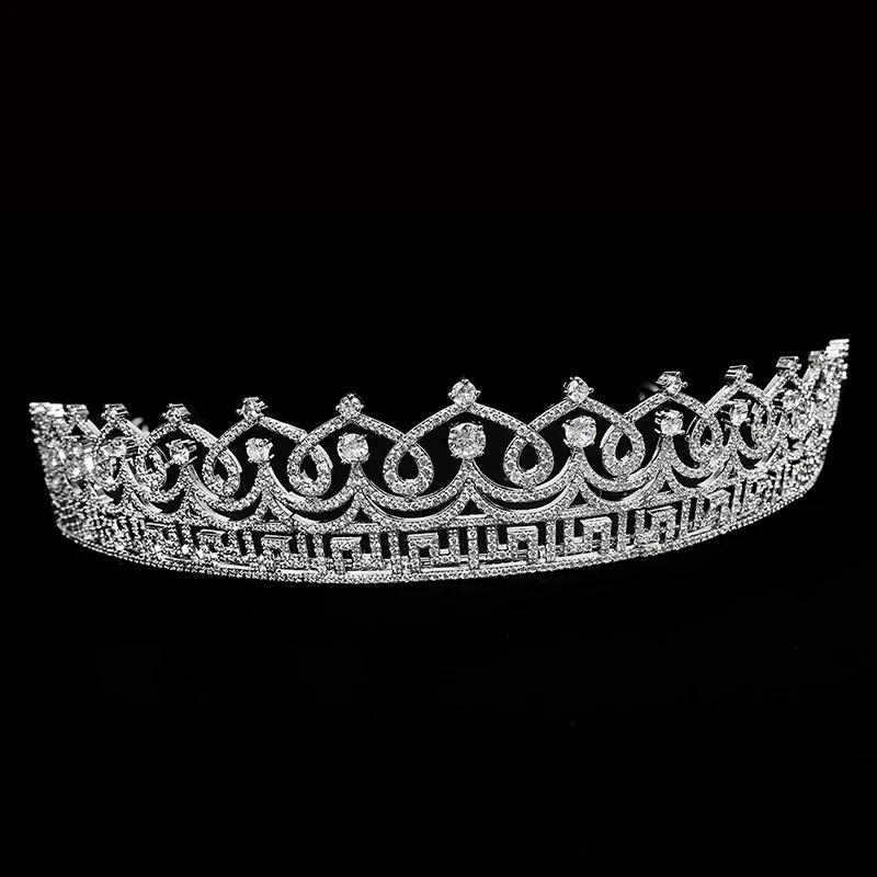 

YYSUNNY Silver Color Crystal Tiaras and Crowns Zircon Princess Queen Prom Crown Headpiece Diadem Bridal Wedding Hair Accessories