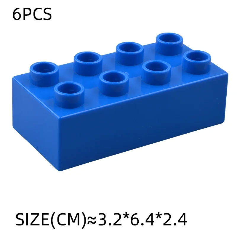 6 шт., 2x4 строительных блока