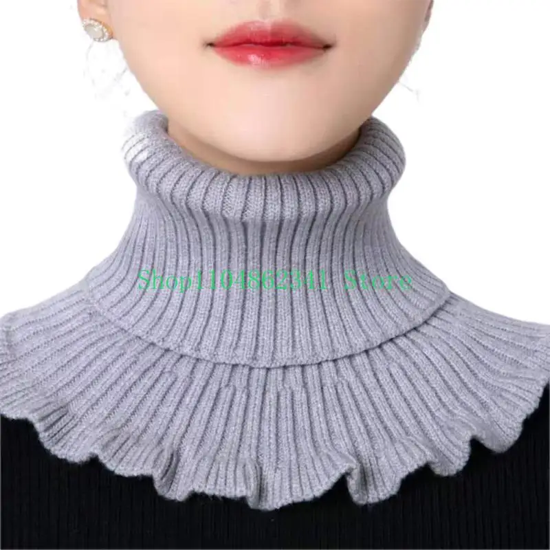 5ASD Turtleneck malha colarinho falso elástico colarinho falso colarinho destacável colarinho falso colares inverno