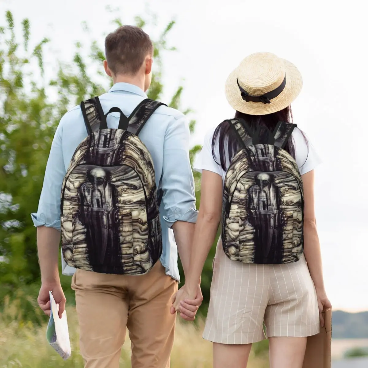 Hans Ruedi Giger Backpack Student BookBag Children School Bag Computer Shoulder Bags for Men Women