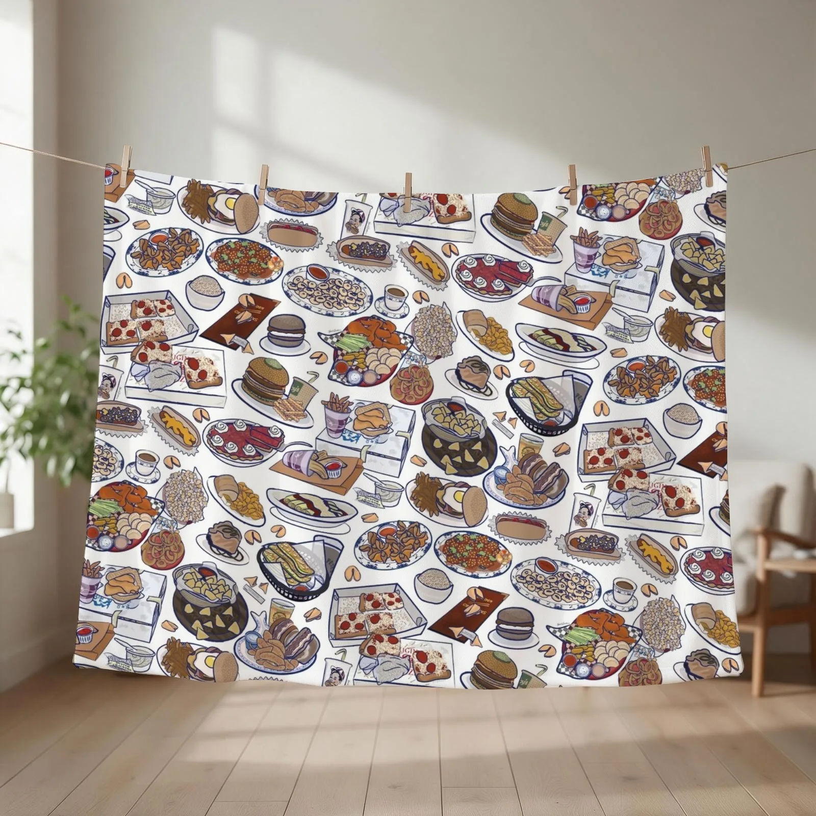 A Delicious Tour of Wheeling Pattern Throw Blanket couch cozy soft plush fuzzy picnic outdoor blanket