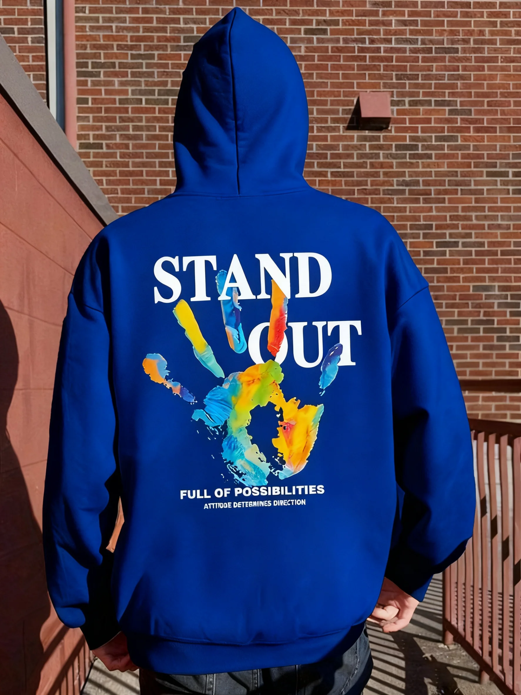 سويت شيرت رجالي كاجوال بقلنسوة على طراز الشارع القديم، سويت شيرت رجالي بغطاء للرأس #2