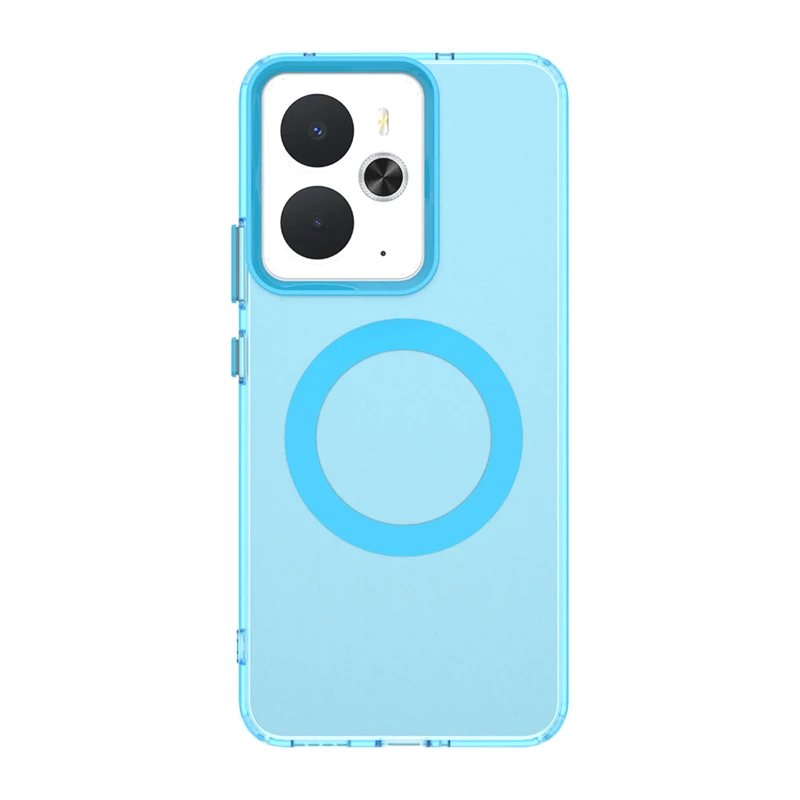 حافظة هاتف شفافة لهاتف Realme 14T حافظة لهاتف Realme 14T 5G امتزاز مغناطيسي غطاء خلفي للشحن اللاسلكي لـ Realme 14T