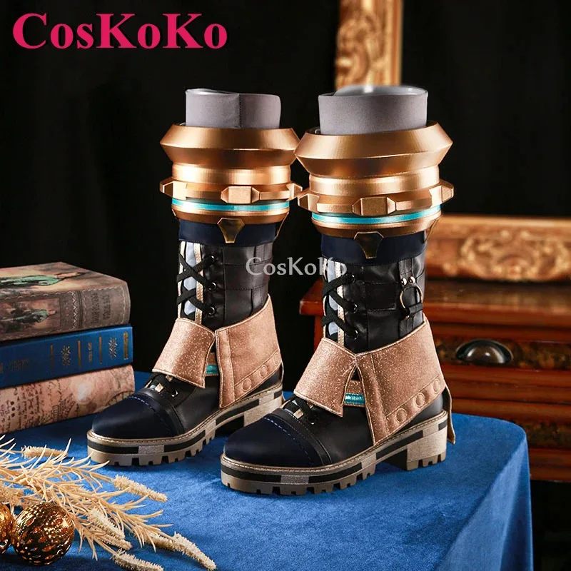 

CosKoKo Neuvillette/Freminet/Kaeya Shoes Cosplay Game Genshin Impact Fashion High Tube Boots Role Play Accessories 37-43 Size