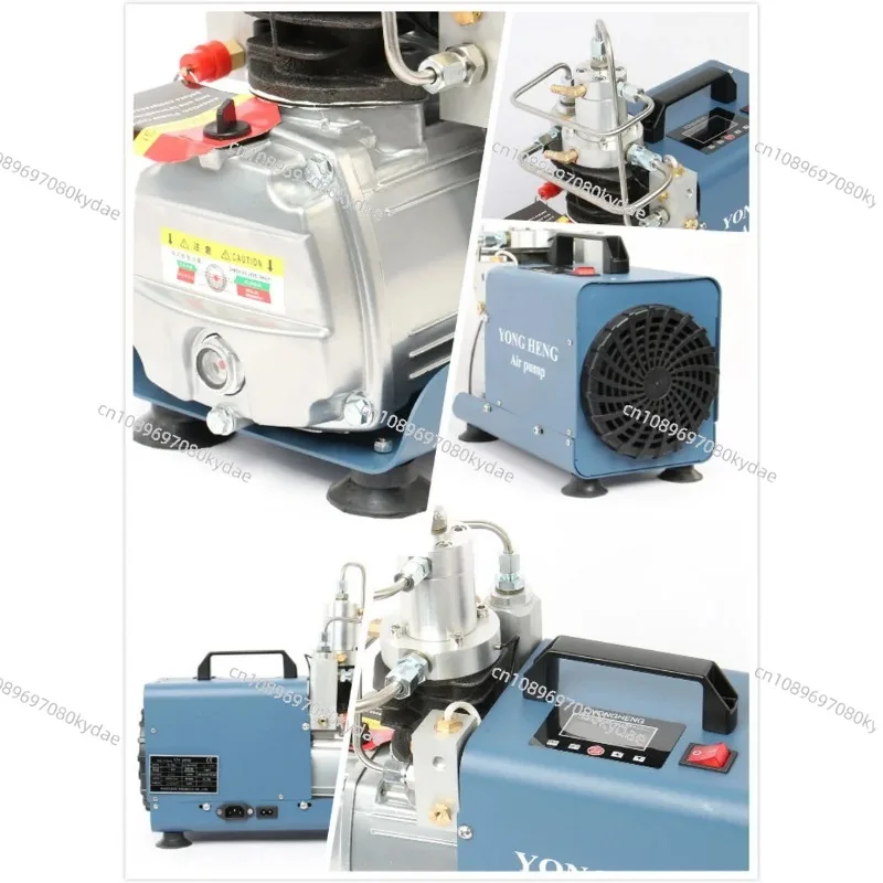 1.8KW Electric Air Compressor 110V/220V,300Bar 4500Psi High Pressure Pump for Scuba & Pneumatic Airgun