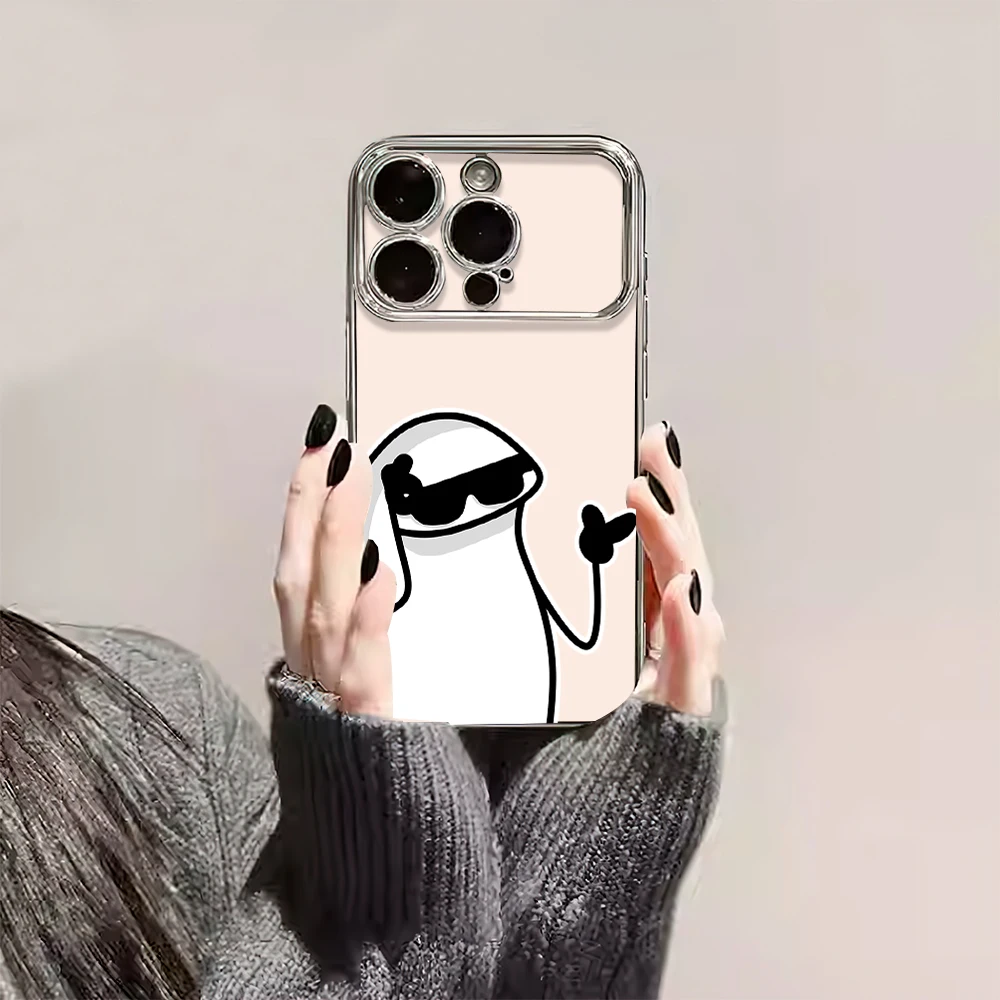 Cool Stickman Funny Electric Ferry Large Window Phone Case For iPhone 12 11 13 14 15 16 Max Pro Plus Shell