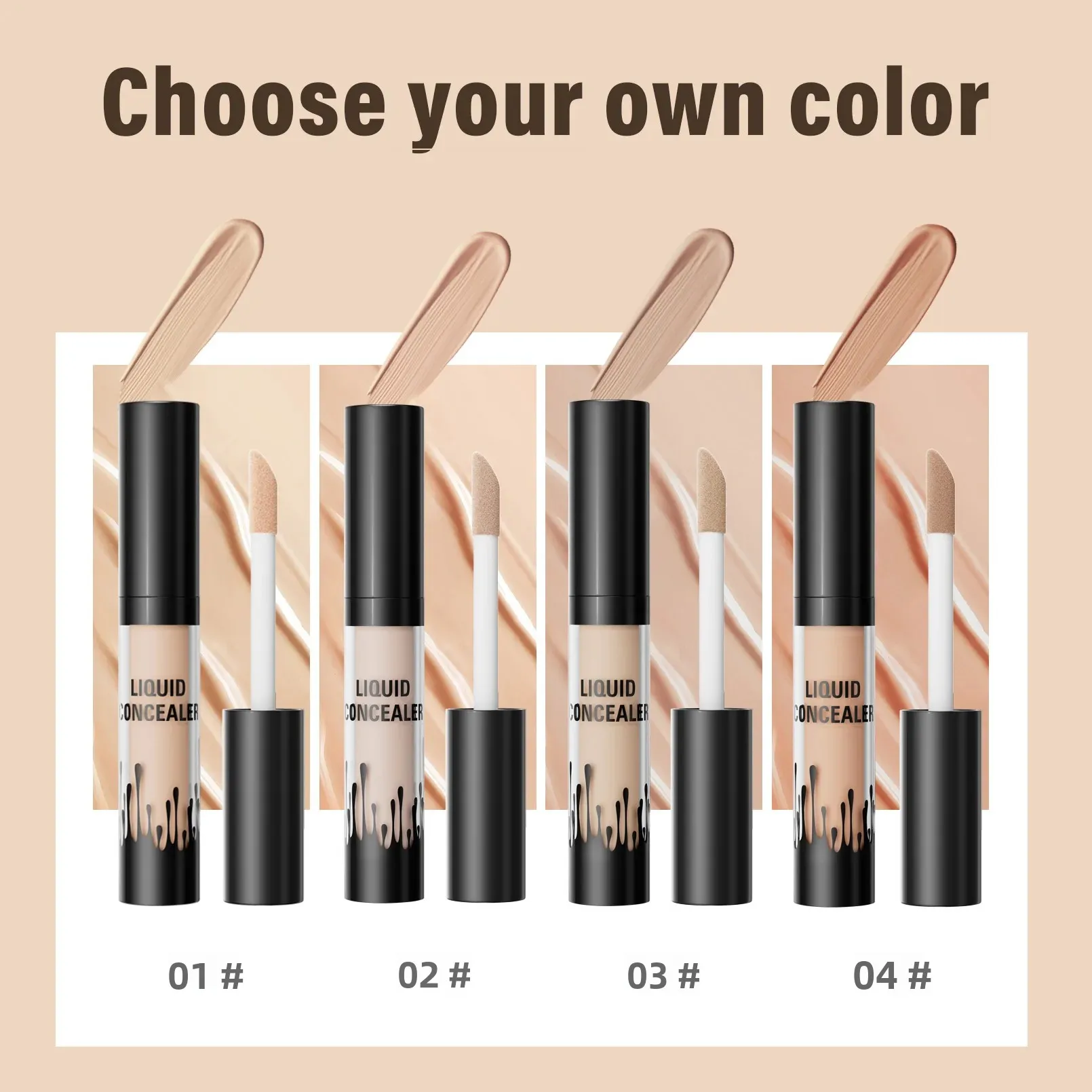 كونسيلر مقاوم للماء بتغطية كاملة للهالات السوداء والشم والعيوب وتفتيح مكياج يدوم طويلاً وصيغة بقع الوجه #4