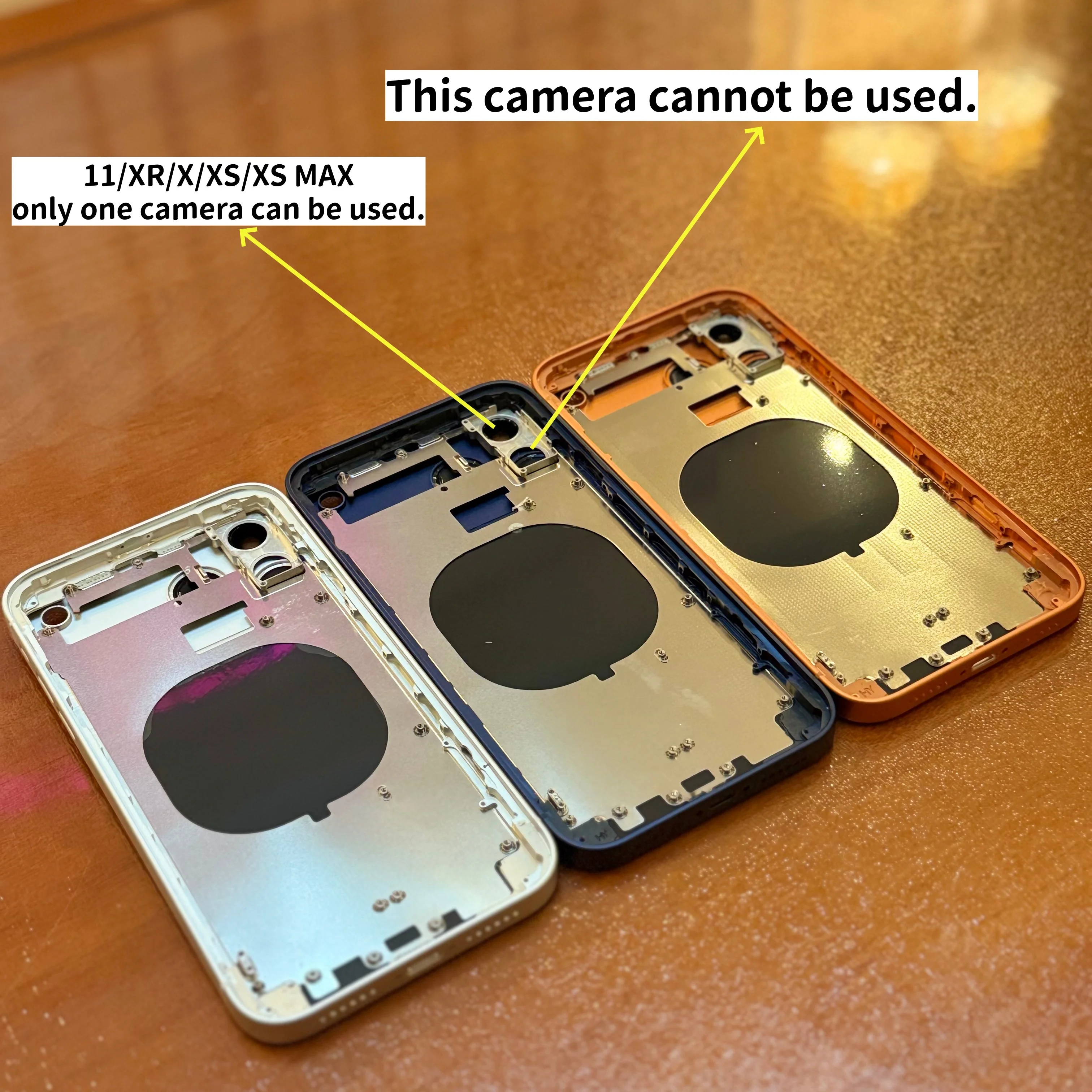 Modified Back Glass Cover Mid Frame Housing For iPhone XR XS Max 11 Convert to 17/18 Pro Max DIY