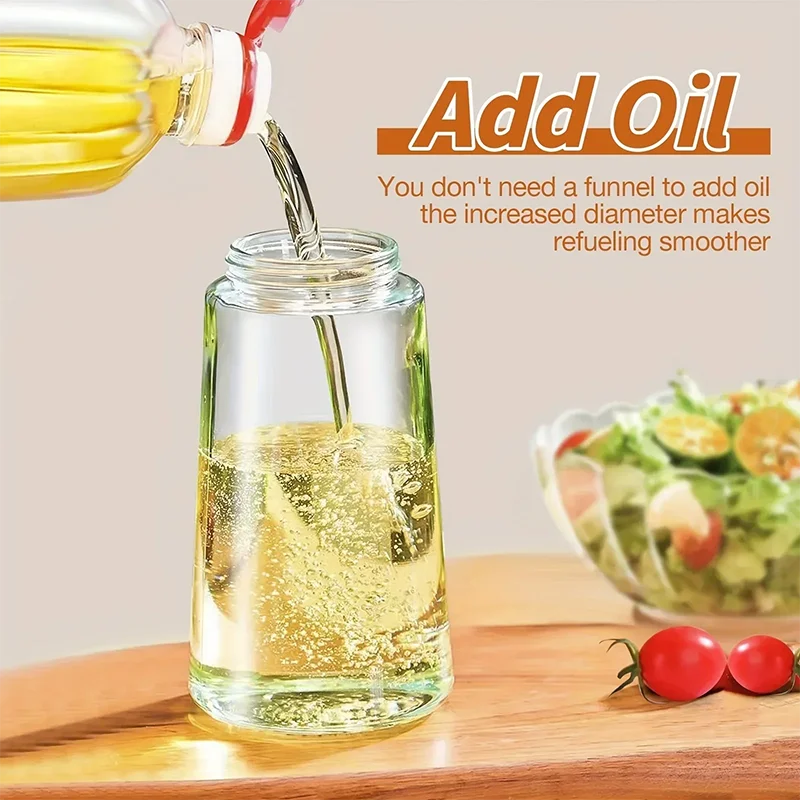 Multi-functional Kitchen Oil Bottle Spray Oil Pouring Two-in-one Food-grade Material Is Not Easy To Damage 500ML Large Capacity