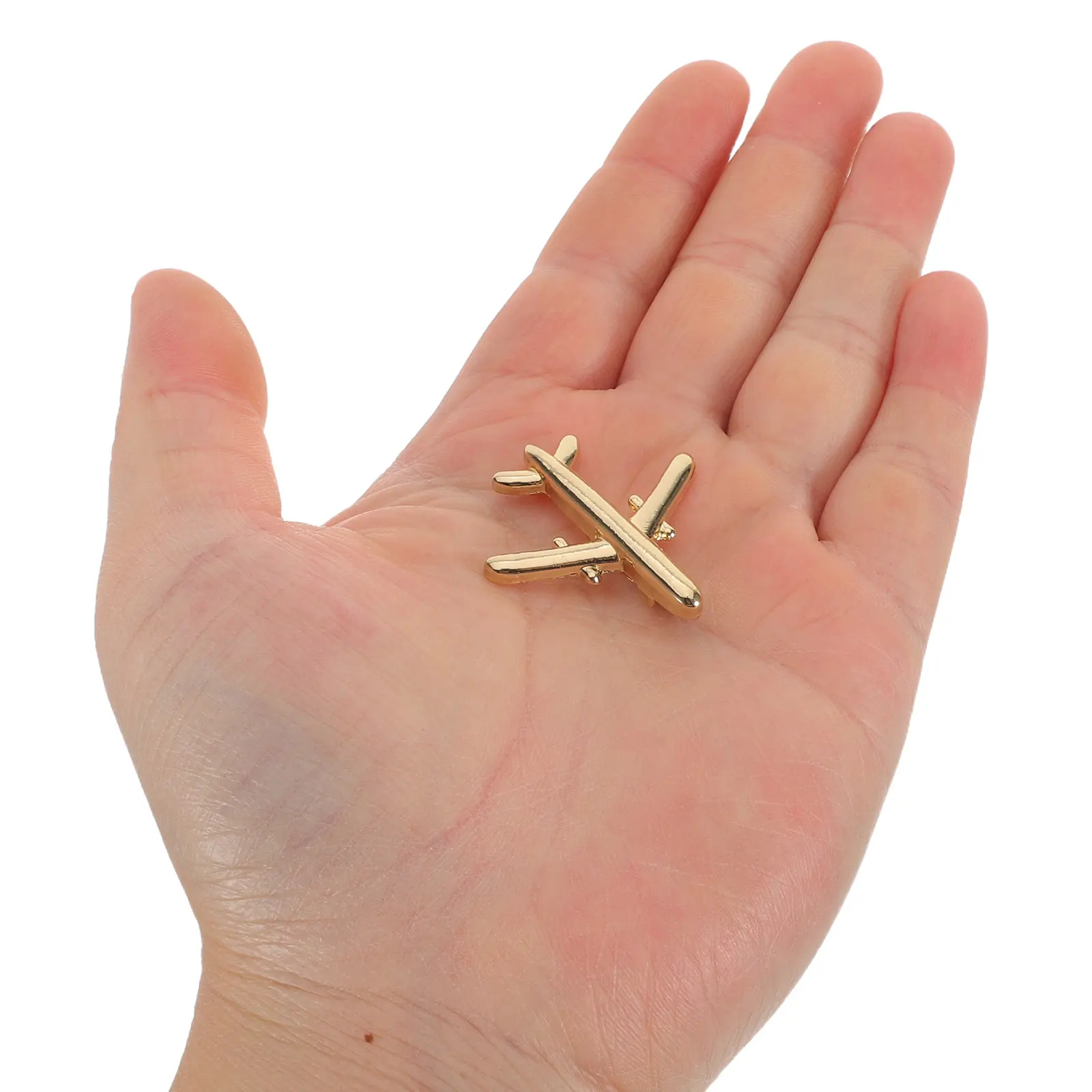 5Pcs Airplane Brooch Pins Metal Aircraft Lapel Pin Flight Attendant Shirt Backpack Accessory Aviation Jewelry Travel Gifts