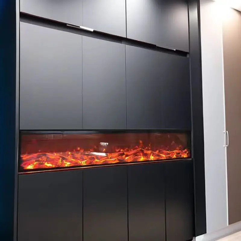 2D 2000mm Electronic Fireplace Core LED Simulation Flame Decoration Home Villa Living Room Electric Fireplace