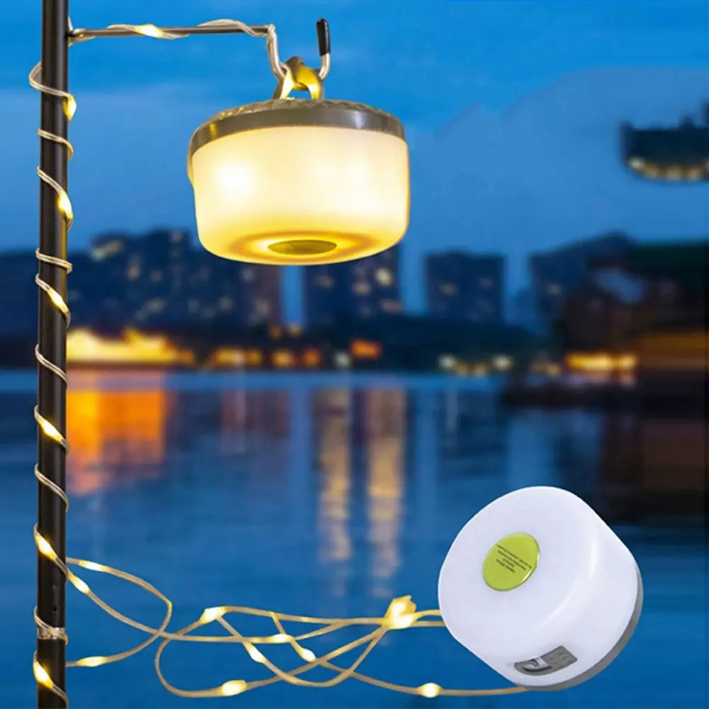 10 متر مصباح التخييم في الهواء الطلق مقاوم للماء USB شحن أضواء عيد الميلاد سلسلة مع 8 طرق للطي LED أضواء الجنية السفر
