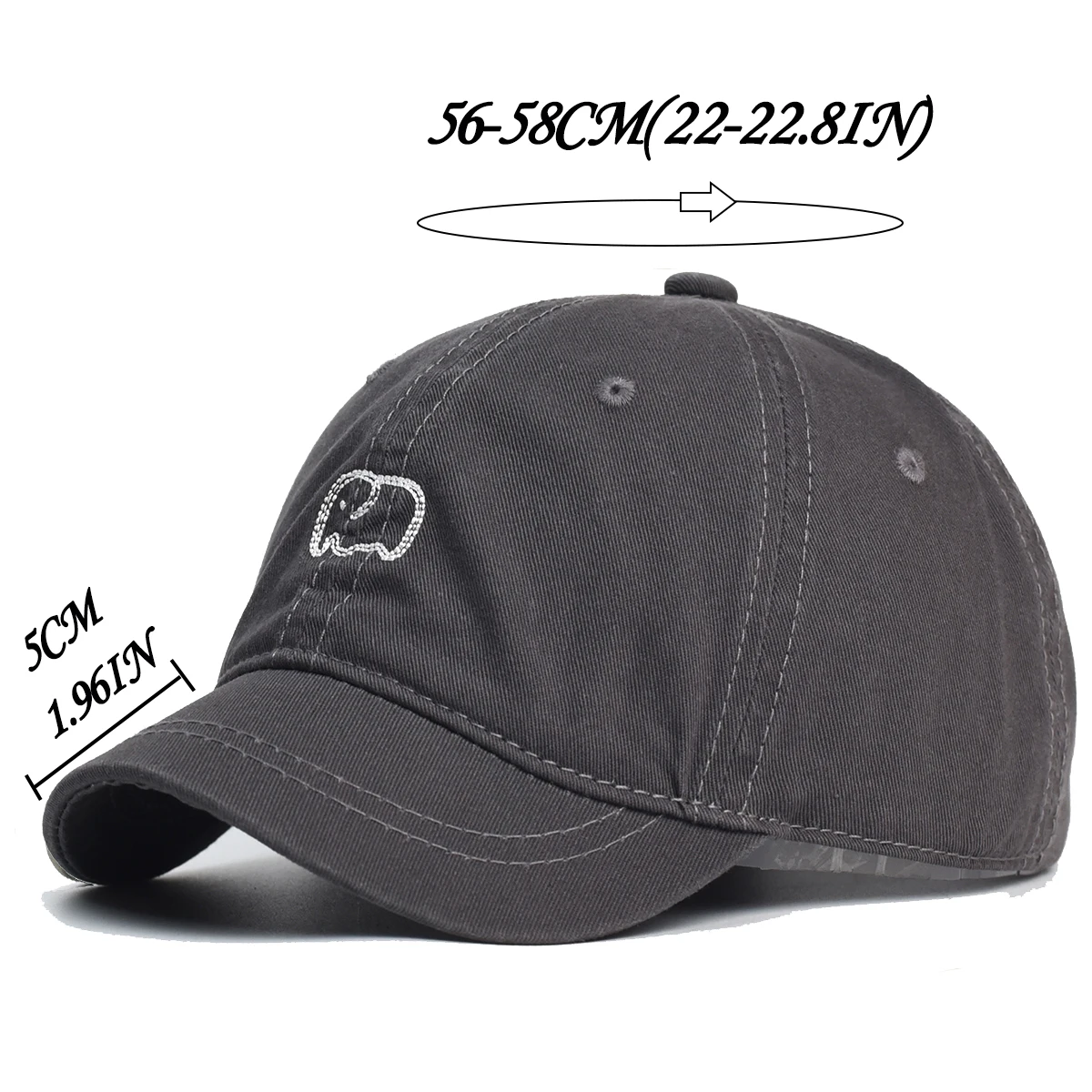 Short Brim Cotton Baseball Cap Men Women Casual Vintage Dad Hat Adjustable Trucker Style Low Profile Caps Nylon Fastener Tape