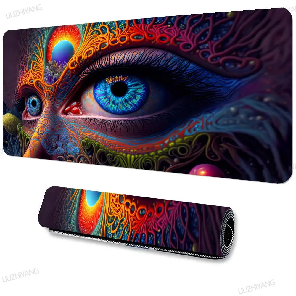 Painted eyes Mouse Pad Office Carpet Large Gaming Mousepad Non-Slip Rubber Laptop Computer Accessories Long Desk Mat