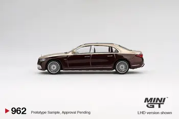 MINIGT 1:64 Mercedes-Maybach S680 Złoty / Ciemnoczerwony Metaliczny MGT00962-CH Samochodowy Model Samochodowy z Odlewu Metalowego dla Dzieci 6 best sales mini gt mercedes - №3