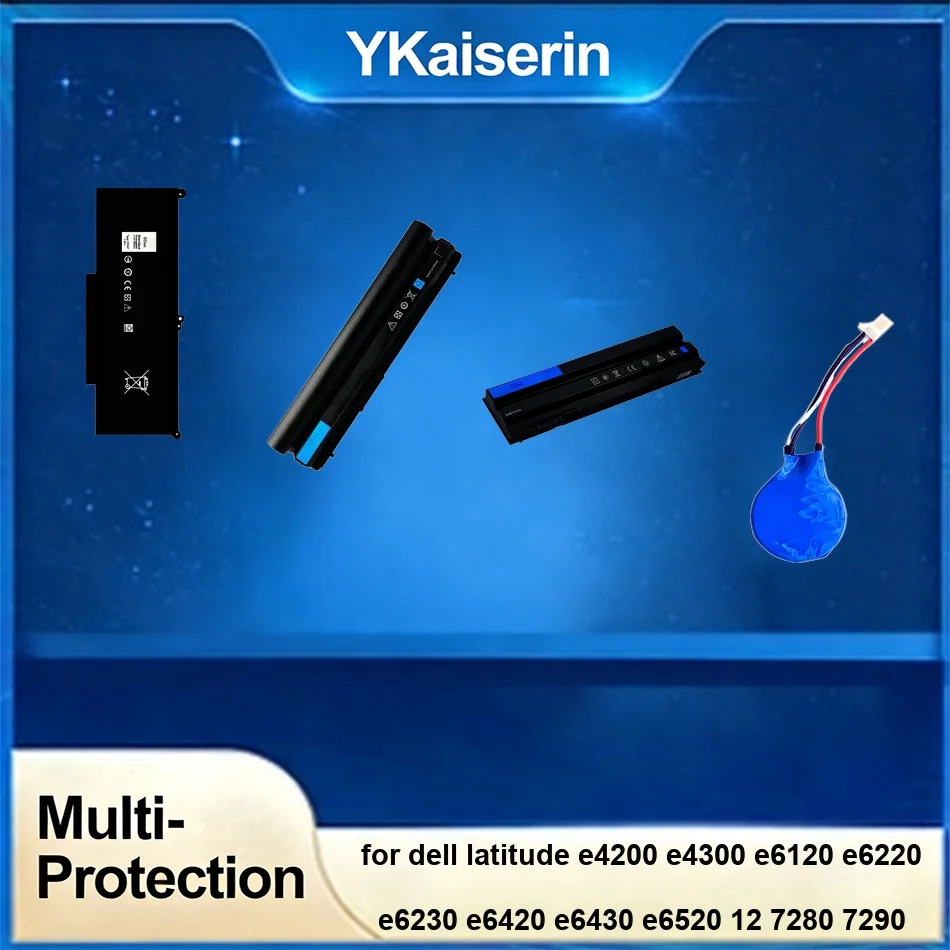 Batería T54FJ (6 celdas) F3YGT M5Y0X (6 celdas) para Dell Latitude E4200 E4300 E6120 E6220 E6230 E6420 E6430 E6520 12 7280 7290
