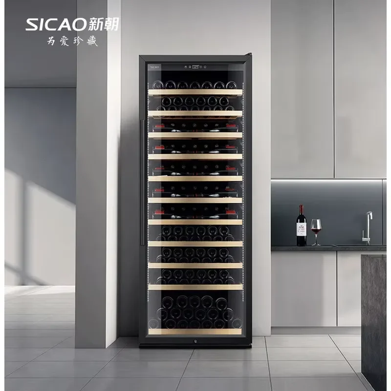 SICAO Built In Wine Cooler Compressor Fridge Luxury Furniture Decoration Wine Cellar Refrigerator 5-20C Collection For Home