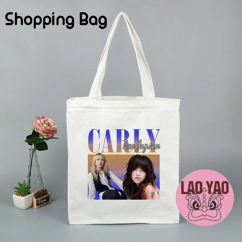 Carly Rae Jepsen Women's Bag 2023 Trend Singer Fans Gift Totebag Aesthetic Bags Tote Shopper Shopping Woman Carry Canvas Custom