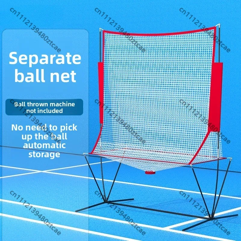 Tennis Ball Thrower Remote Control Serving Machine Trainer Single Practice Machine with Ball Catch Net