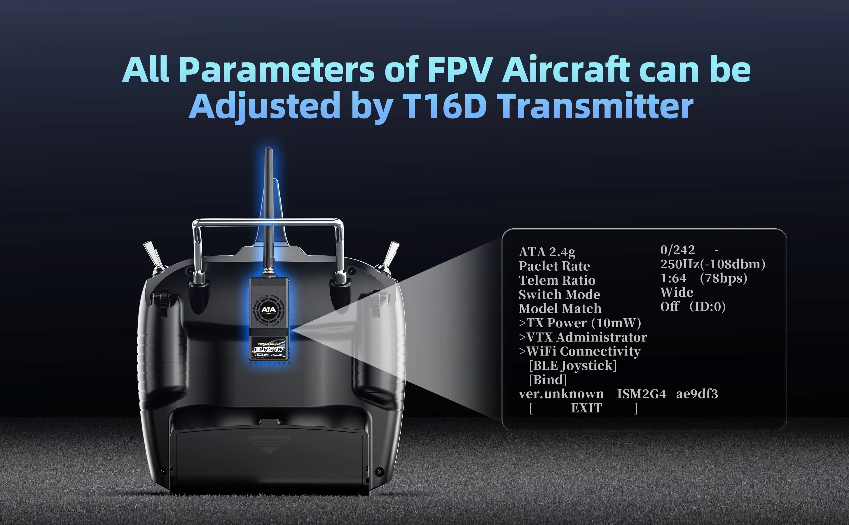 Radiolink ATA ELRS 2,4 GHz Nano-Außenmodul 1 W FPV-Drohne für Sender T16D/T12D/Futaba/Radiomaster/Hallo-Radio/Jumper – Detail 5