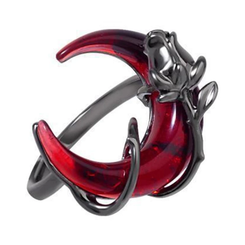 Adjustable Sturdy Alloy Rings Featuring Enchanting Moon and Rose Designs