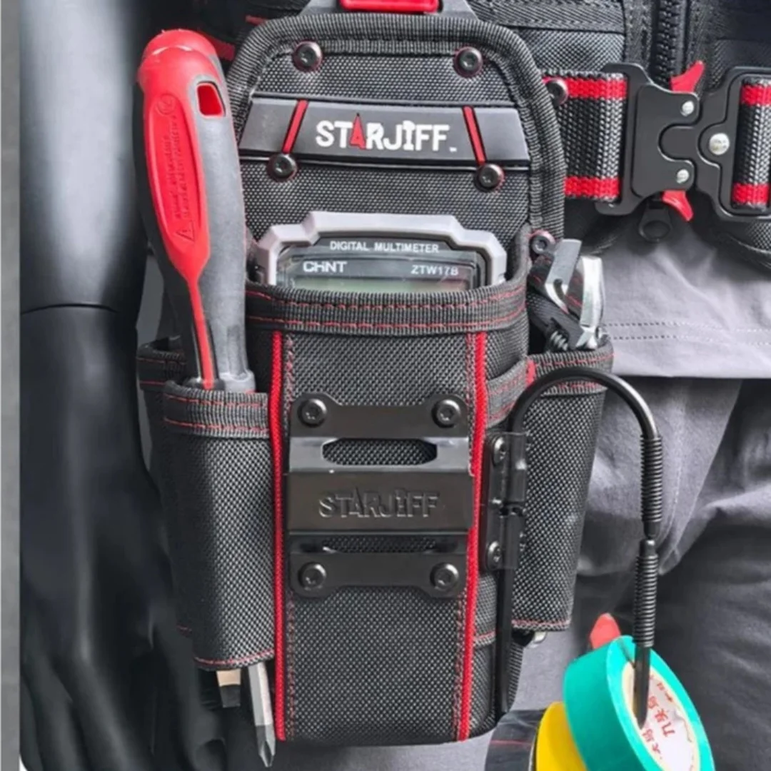 STARJIFF HC2521 Elektriker-Spezialtasche zum Schnellaufhängen, 1680D Oxford-Gewebe, Großvolumige Extra-Dicke Reparatur-Aufbewahrungstasche – Detail 5
