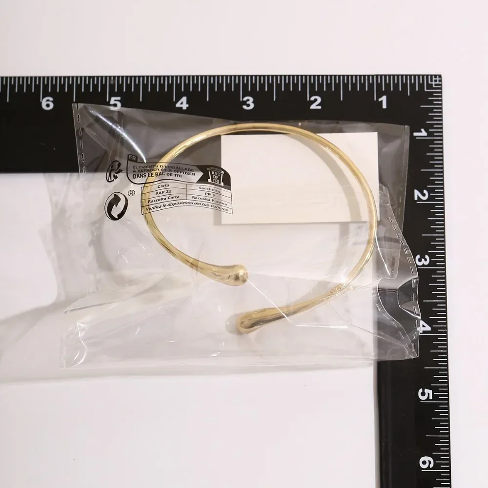 Simple Vintage Water Drop Open Cuff Bangles for Women 2024 Trend Goth Geometric Arm Bracelet Aesthetic Jewelry Gift New