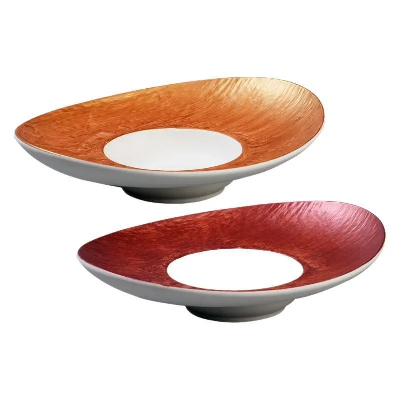 

frosted ceramic bowl Western restaurant plate Special-shaped sashimi dessert plate High-end hotel household ceramic tableware