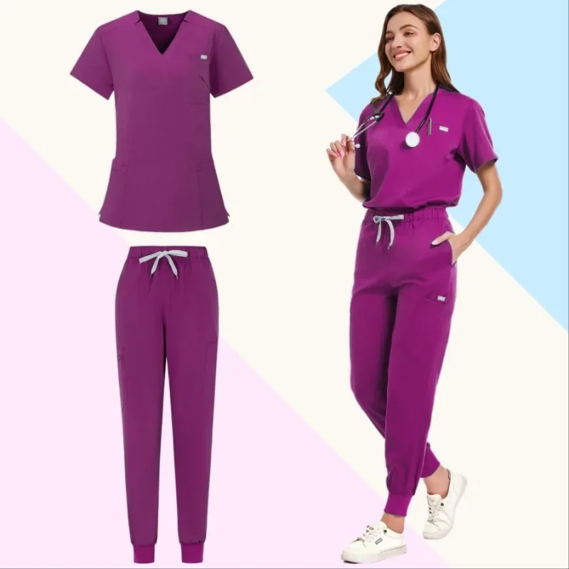 Chirurgische Uniformen Vrouwen Verpleging Enfermeria Sets Top Broek Artikelen Medische Uniform Scrubs Klinische Schoonheidssalon Ziekenhuispakken