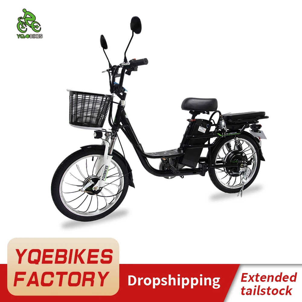 

YQEBIKES 20*2.125inch green city cheap electric bike 48v 350w lithium classic pedal assist electric delivery bicycle with CE