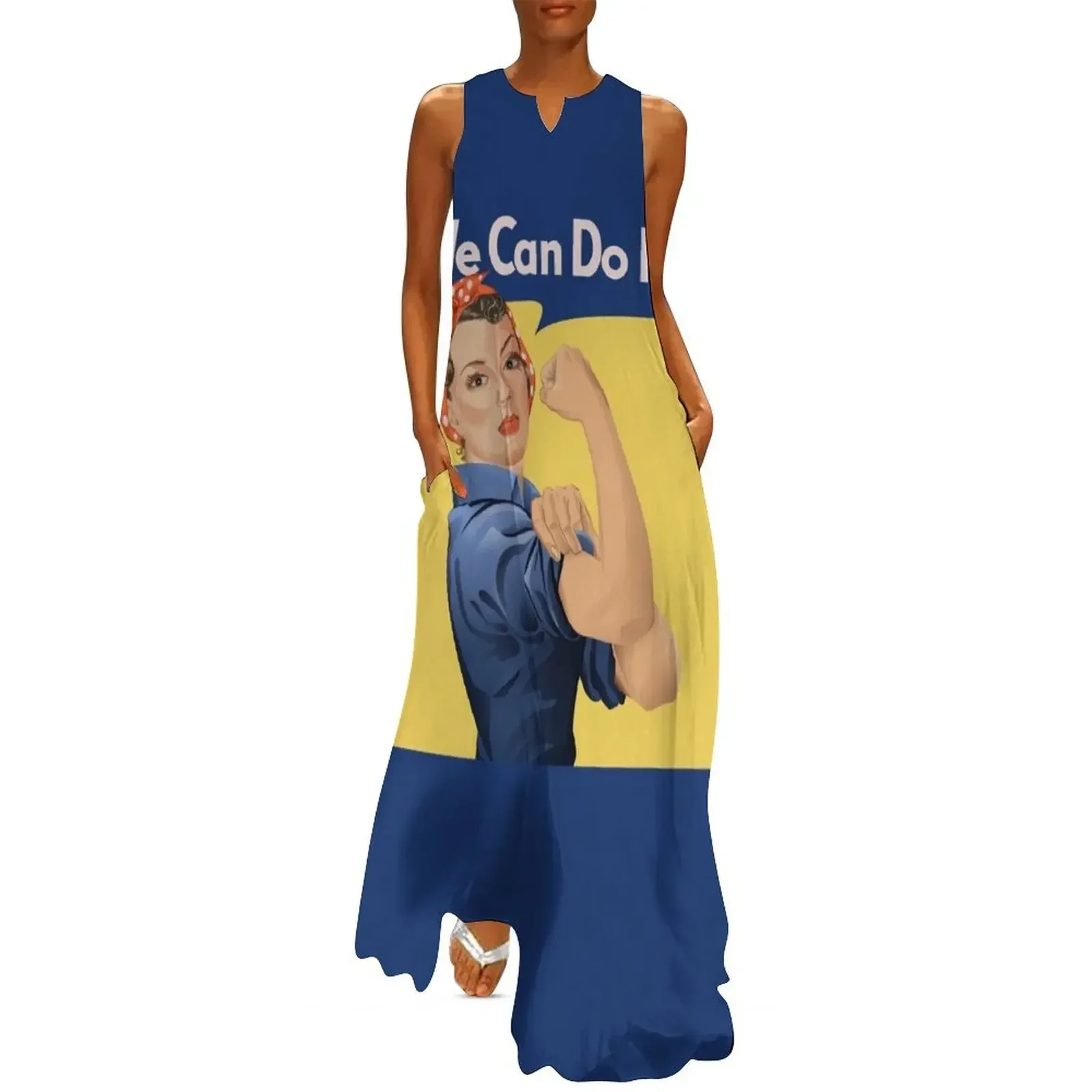 

Rosie the Riveter Long Dress women dress women's fashion dresses prom dresses summer women's dress 2025