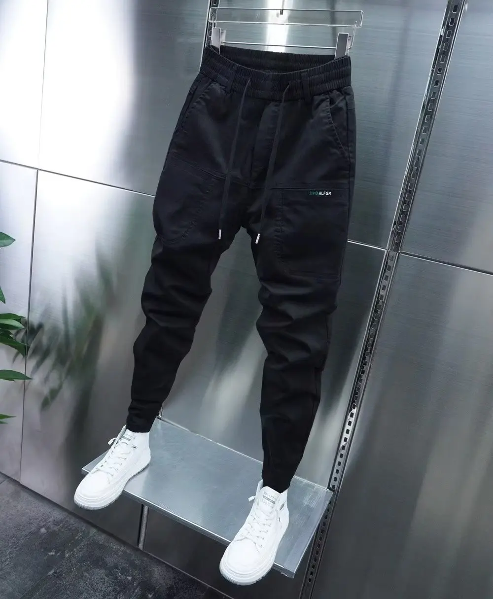 Calças de algodão para homens e mulheres, moletom casual Hip Hop Joggers, calças harém, moda harajuku, verão