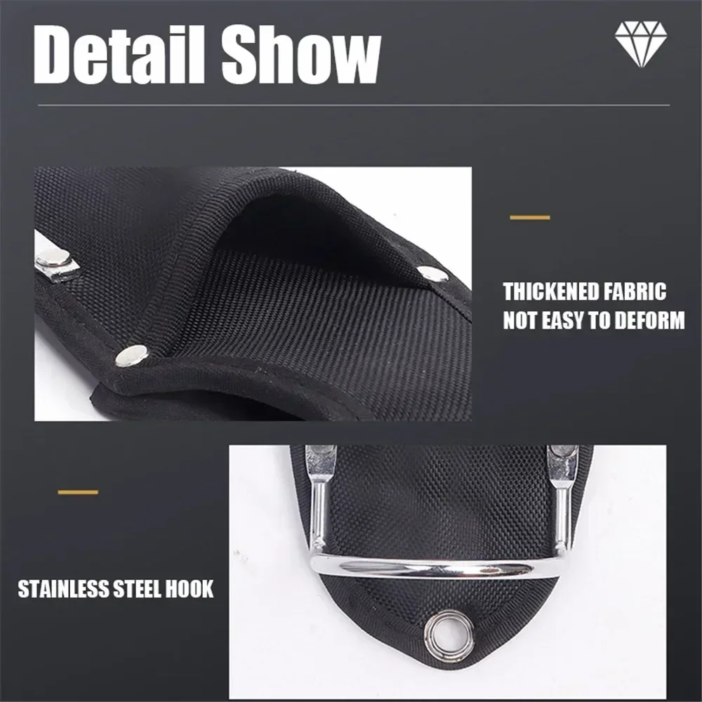 High Strength Hammer Belt Hanger for Tradesman Oxford Storage Pouch, Premium Stainless Steel Hammer Shank PE Plate Tool Belt
